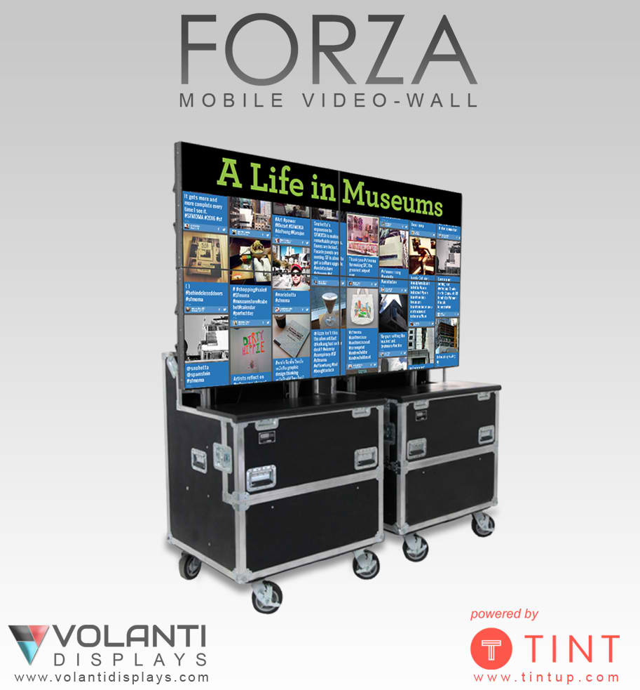 Volanti mobile display with Tint social media