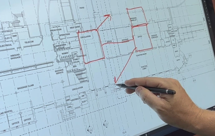 Stylus on Volanti display