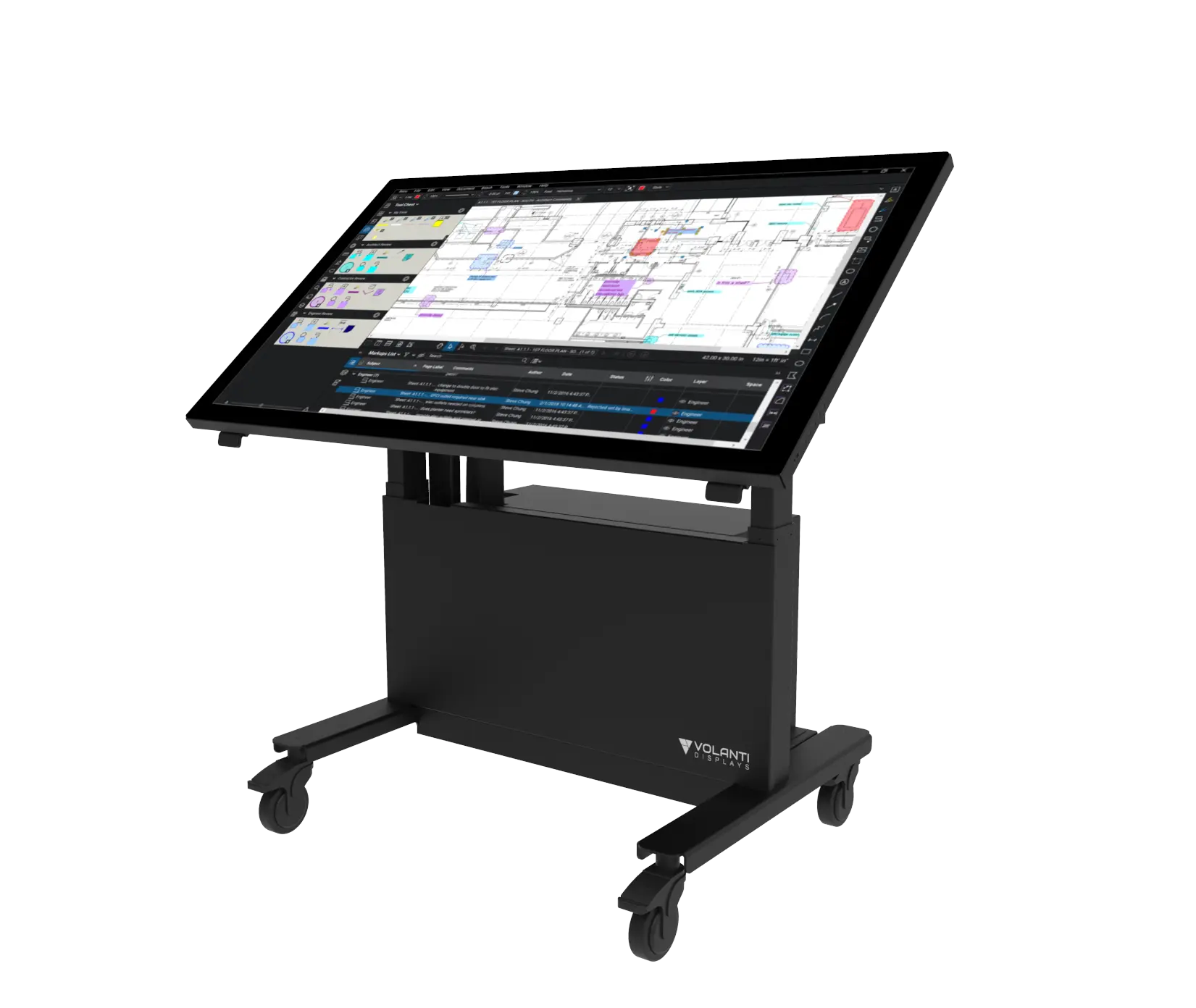 Customizable digital workstation with multiple configuration options for construction and design professionals