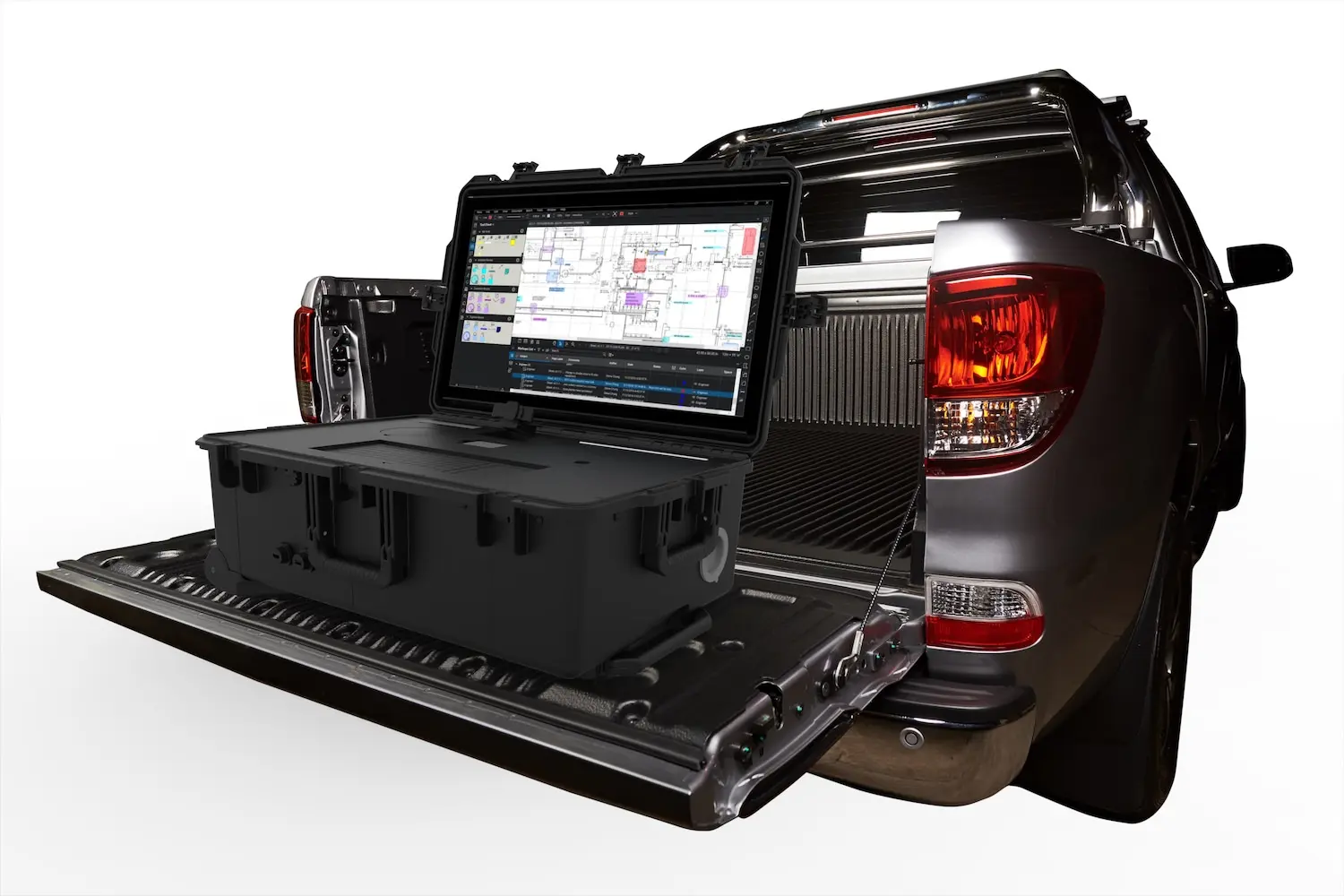Volanti's Incident Command System installed in a mobile command center, facilitating on-the-go emergency management and coordination.