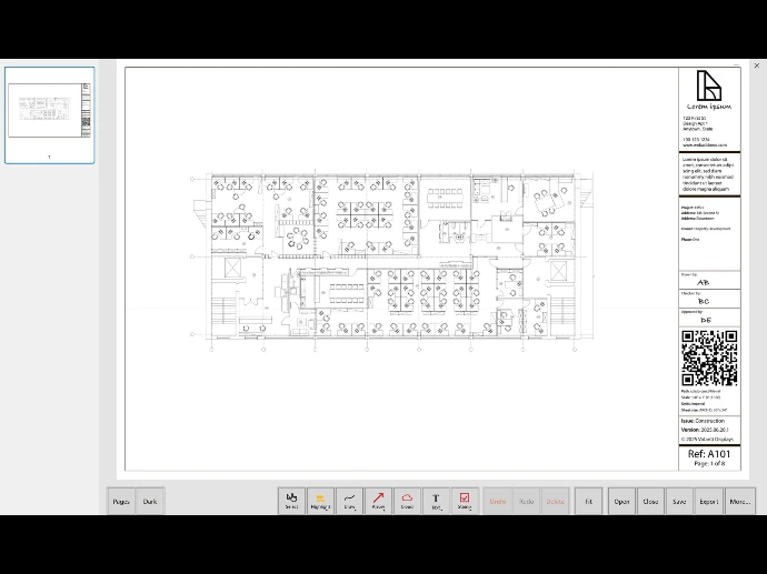 Volanti plan viewer app, a touch first app for Volanti touchscreens